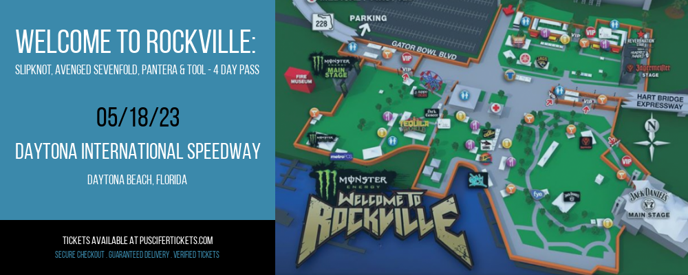 Welcome to Rockville: Slipknot, Avenged Sevenfold, Pantera & Tool - 4 Day Pass at Puscifer Tickets
